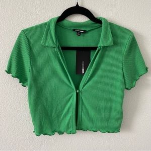 fashion nova single button top nwt